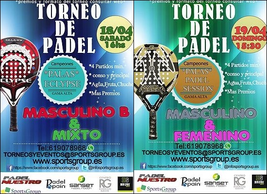 Con el fin de semana, SportsGroup te anima a jugar al pádel Con el fin de semana, SportsGroup te anima a jugar al pádel