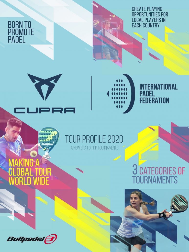 The official poster of the CUPRA FIP Tour 2020 calendar.