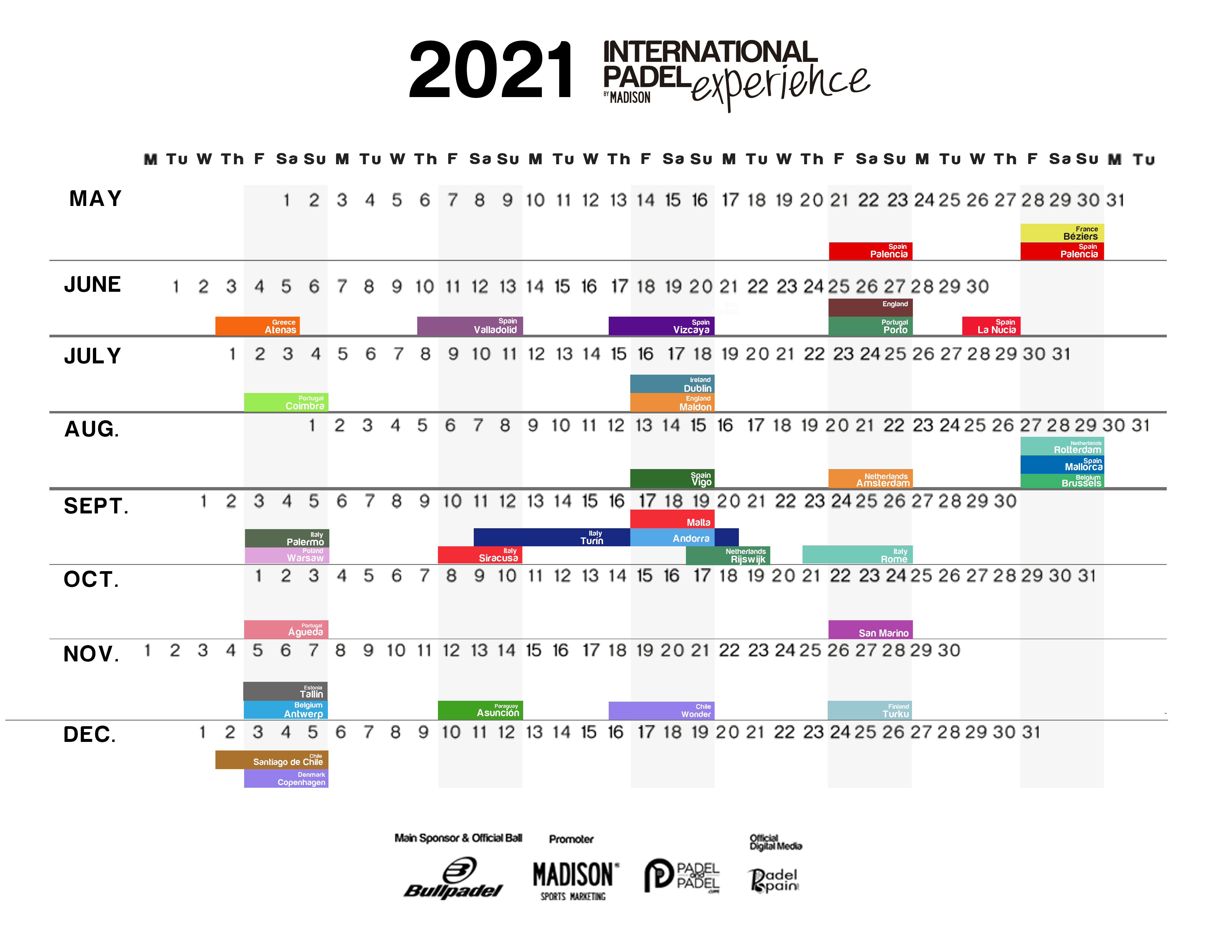 Calendario IPE by Madison 2021