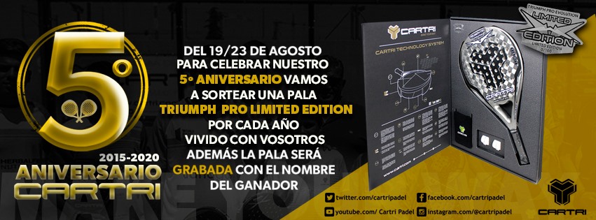 Sorteo Cartri quinto aniversario