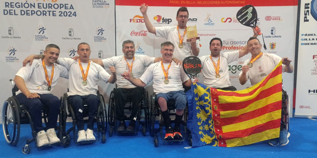 Valencia ganadores Cto Espaa Pdel en silla de ruedas 2024