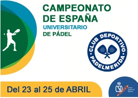 Extremadura acoge el Campeonato Universitario de Pdel