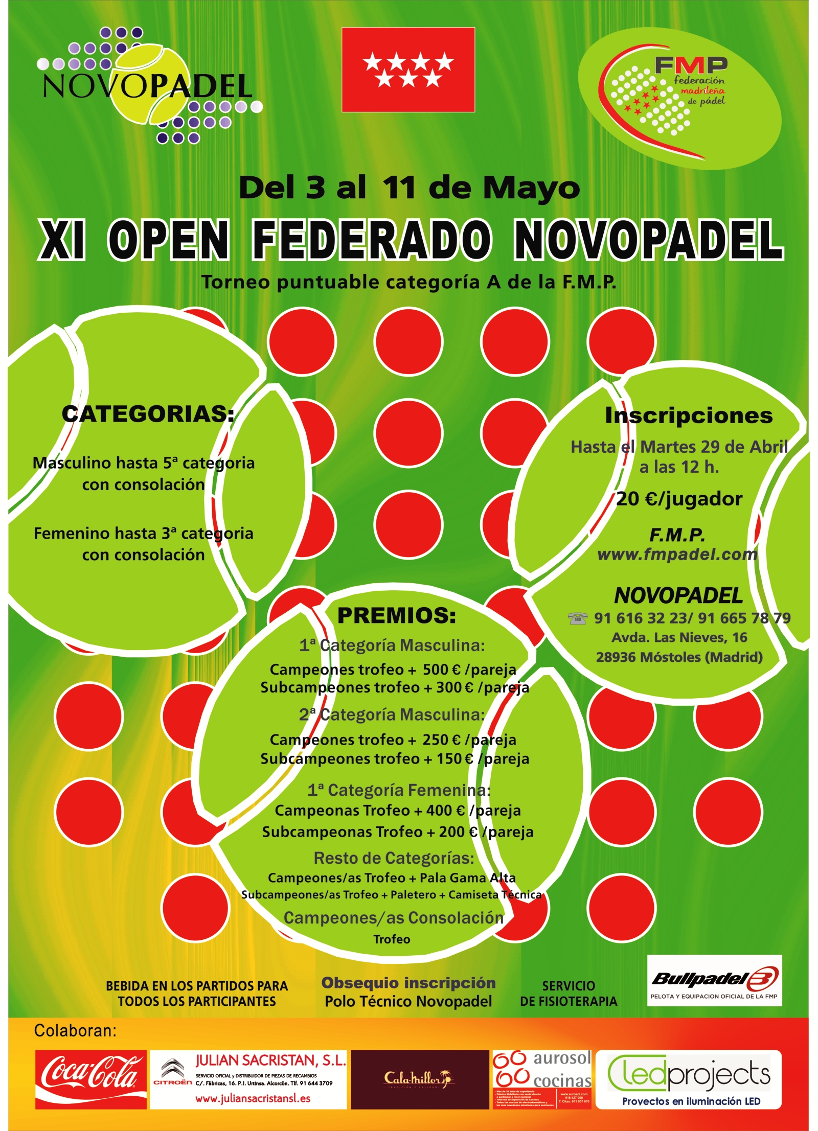El XI Open Federado Novopadel comienza este prximo mes de mayo