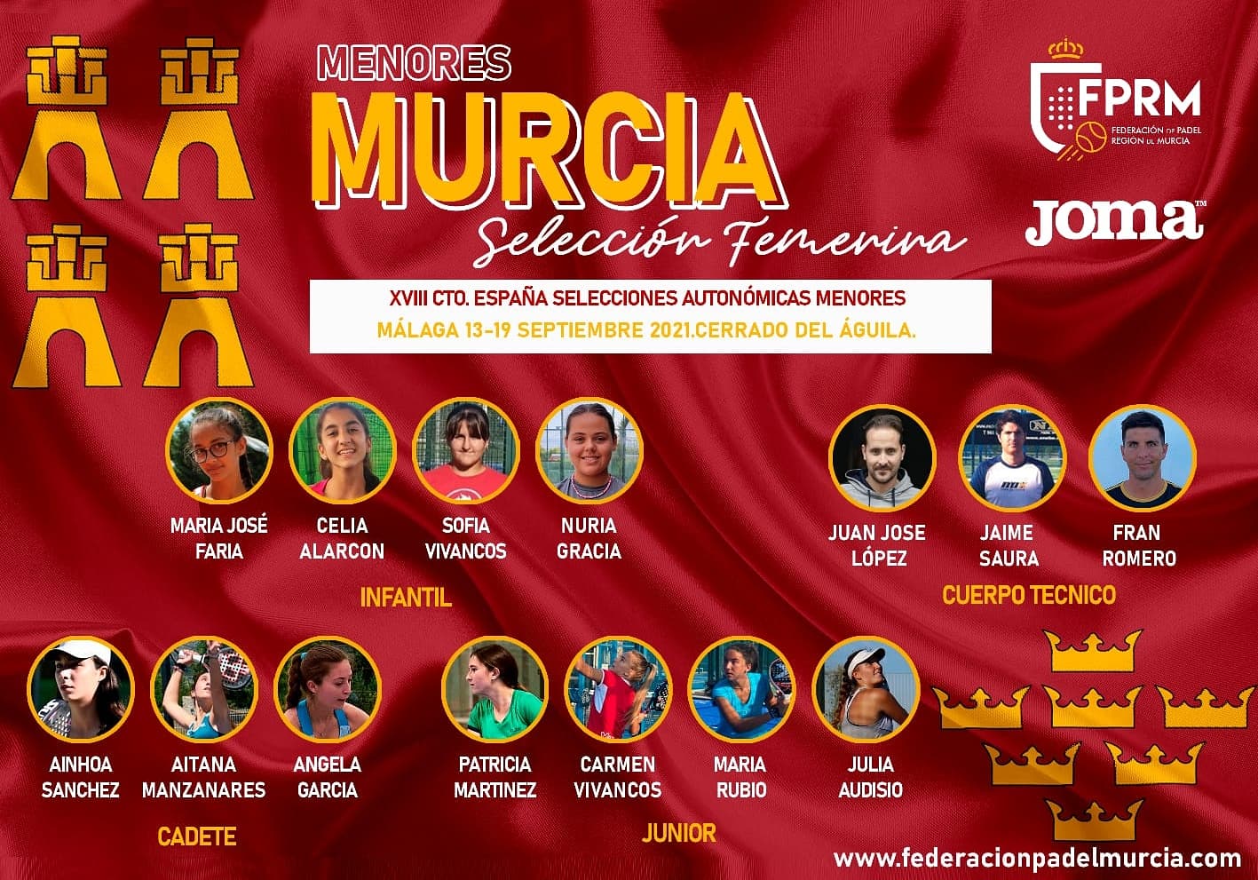 Equipo femenino Regin Murcia Menores