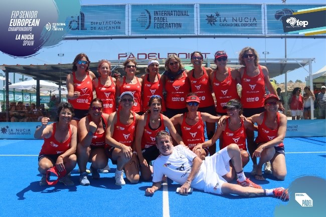 Equipo español veteranos femenino campeonas de Europa 2023 La Nucía