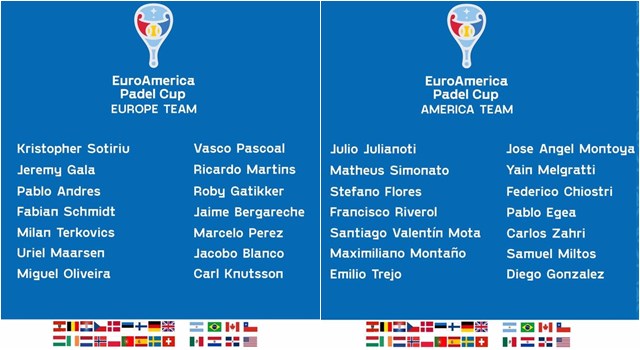 Equipos EuroAmerica Padel Cup 2019