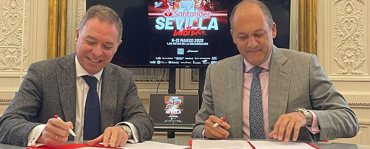 Firma acuerdo Banco Santander y A1 Padel 2023