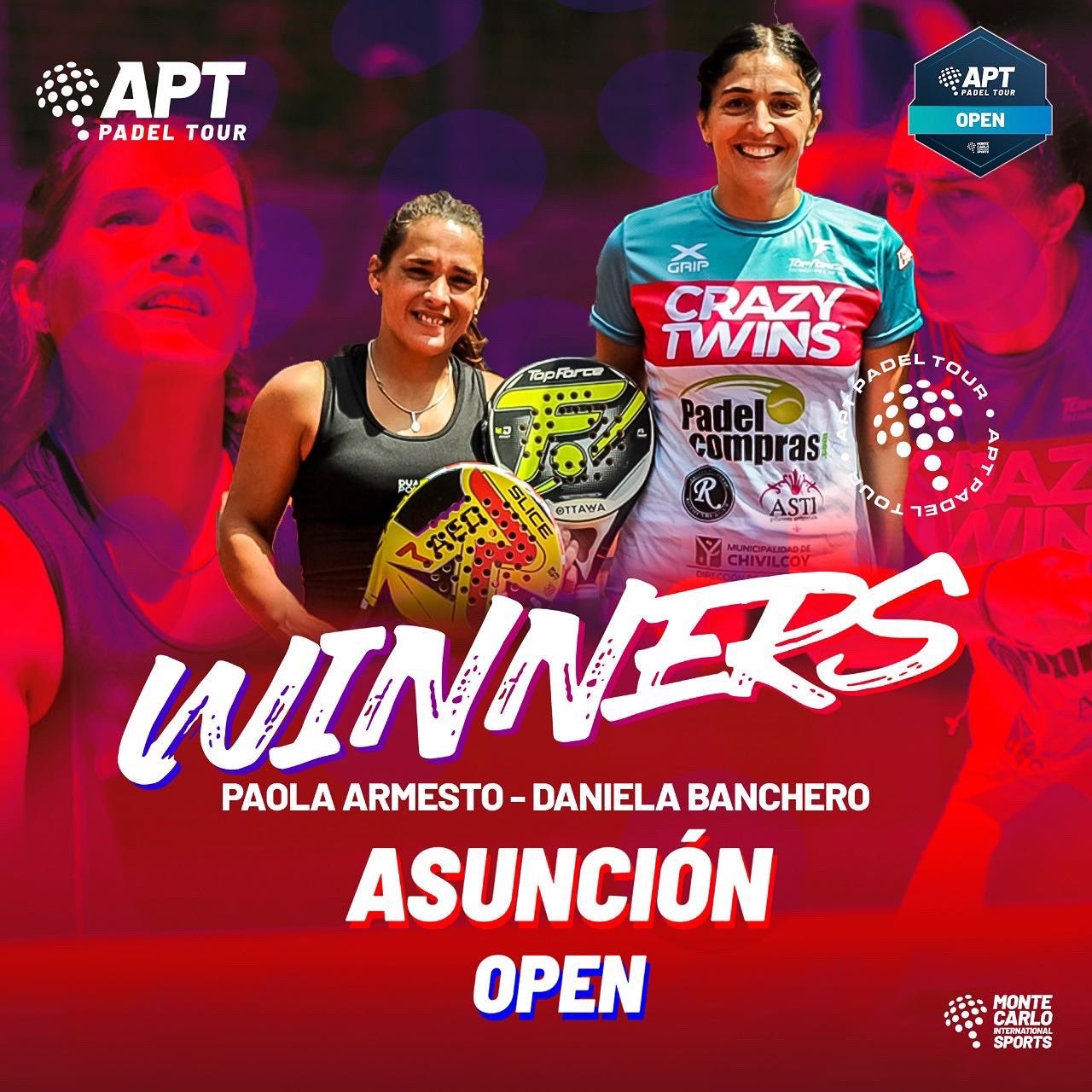 Paola Armesto y Daniela Banchero ganadoras APT Asunción Open
