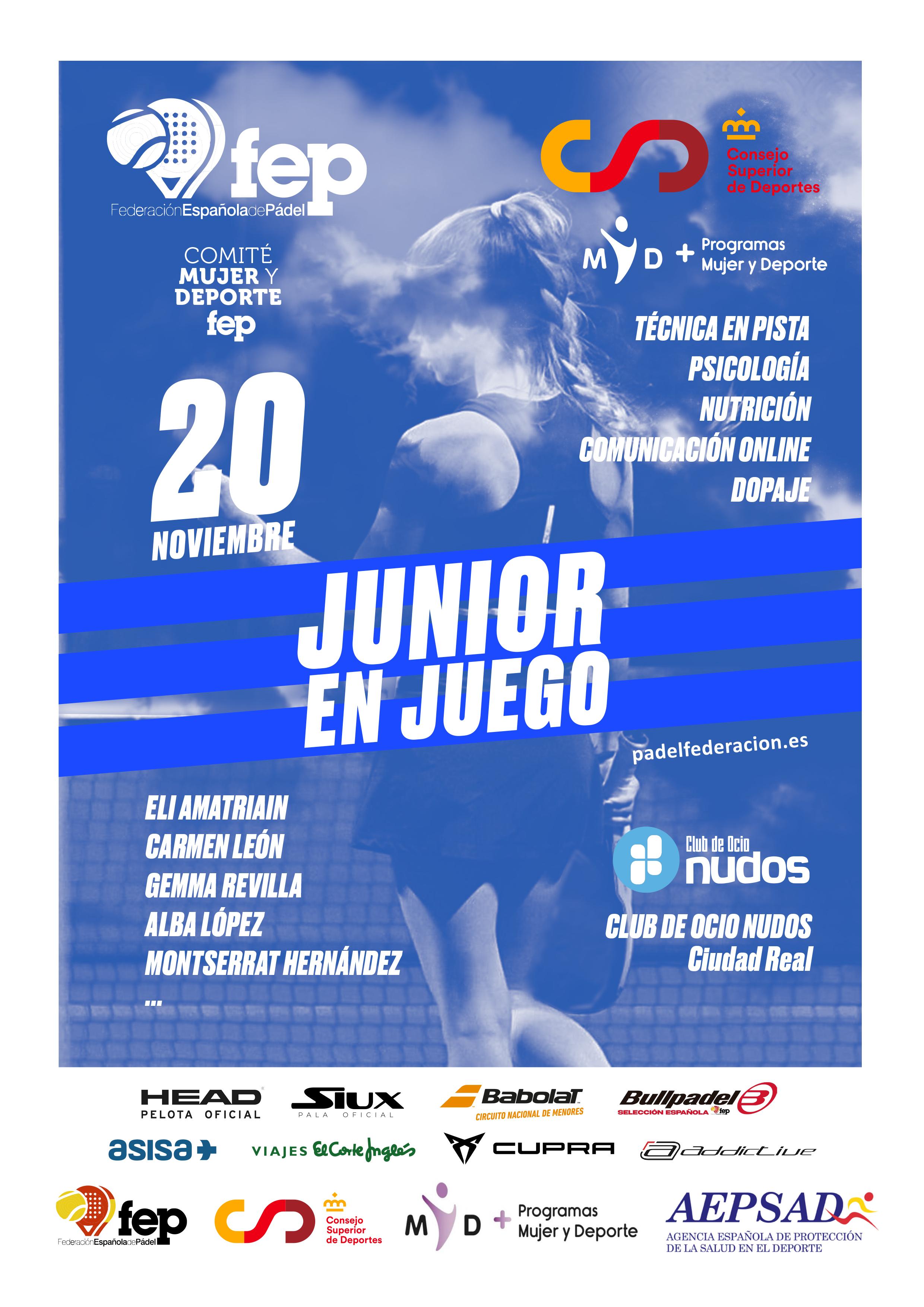 Evento mujer y deporte Junior FEP