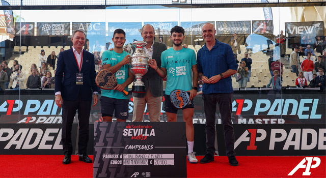 Entrega ttulos final masculina Sevilla Master A1 Padel 2023