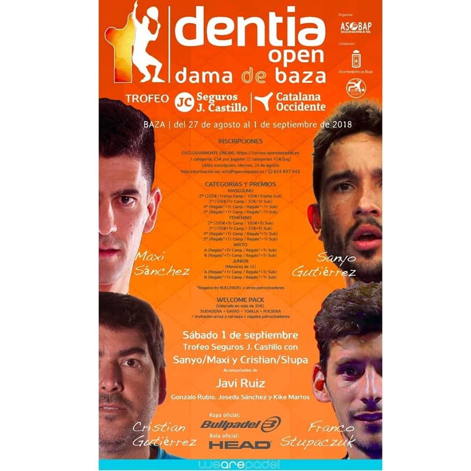 Cartel torneo Open Dentia 2018