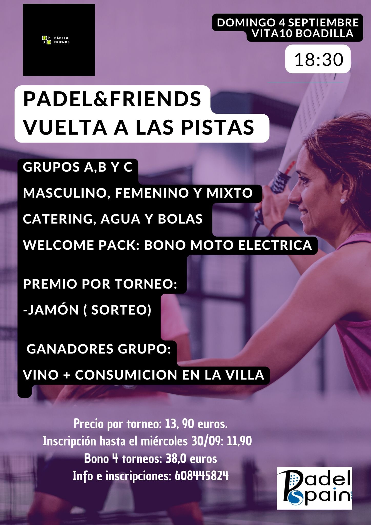 Torneo padel& friends vita10 septiembre 2022