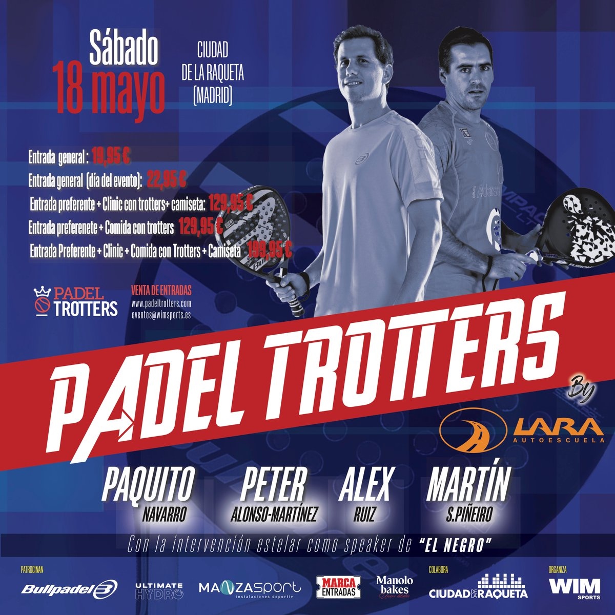 Padel Trotters exhibicin Madrid Ciudad de la Raqueta