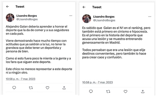 Declaraciones Lisandro borges