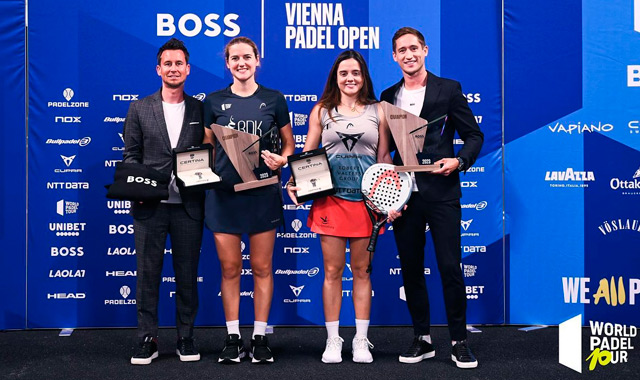 Entrega ttulo Paula Josemara y Ari Snchez Viena Open 2023