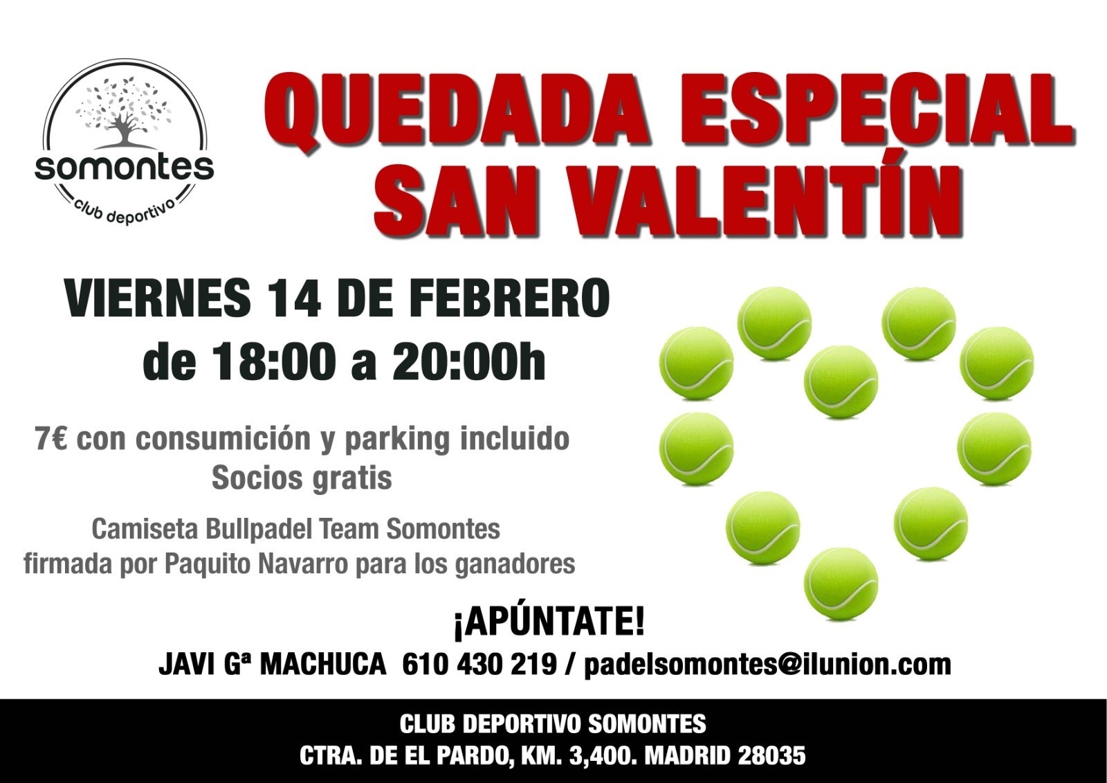 Club Deportivo Somontes cita San Valentn