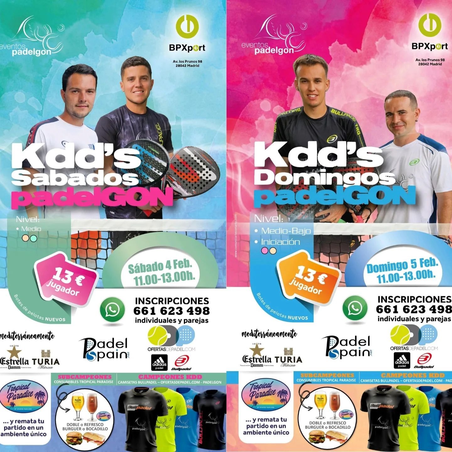 Doble kedada febrero eventos padelgon 2023