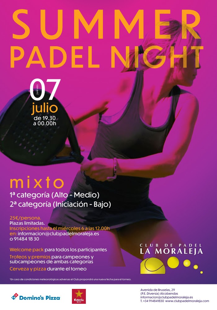 Torneo Summer Padel Night CP Moraleja 2022