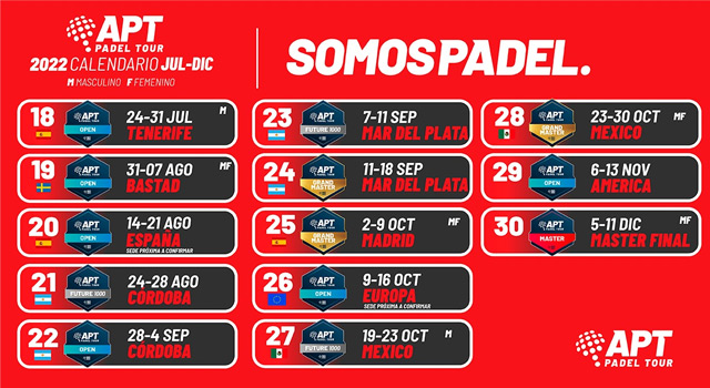 Tenerife inicio segunda mitad temporada APT Padel Tour 2022