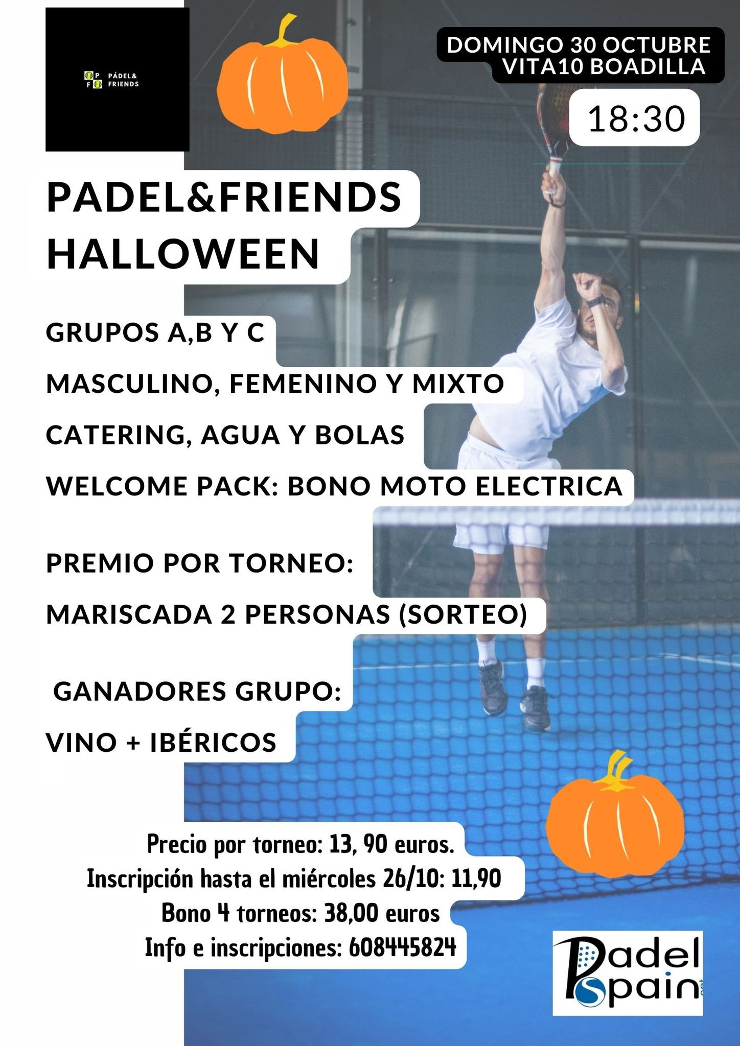 Torneo padel and friends halloween vita 10 2022