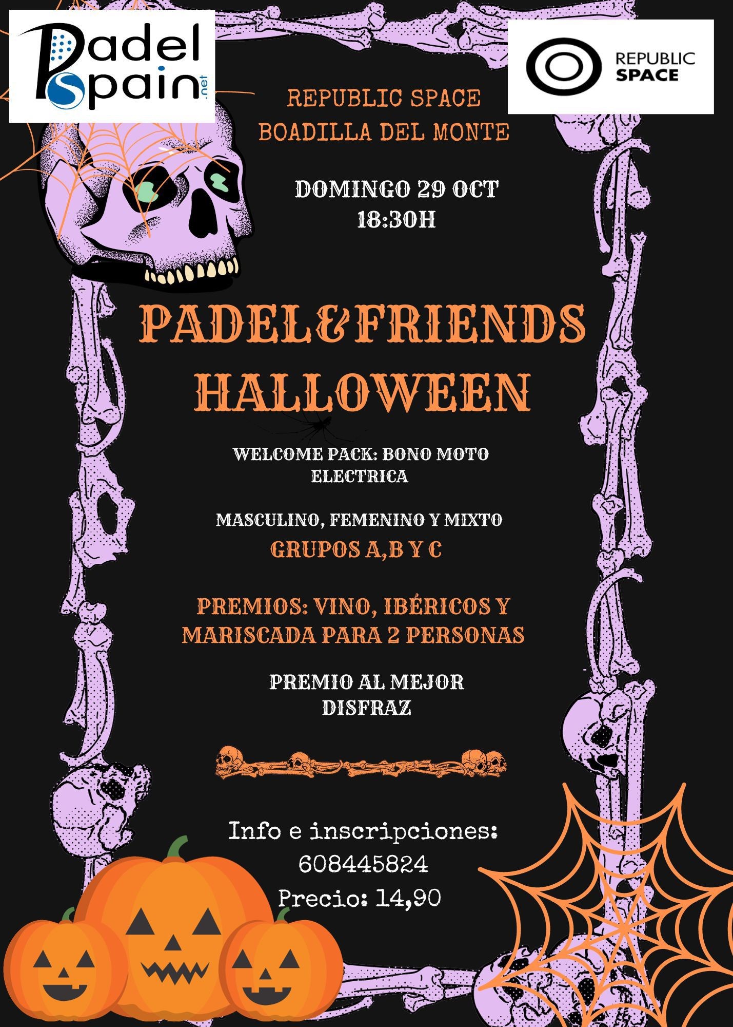 Competición Padel & Friends Halloween octubre 2023