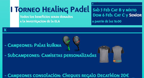 Gran iniciativa solidaria: se pone en marcha el primer torneo Healing Padel para la investigacin de la ELA