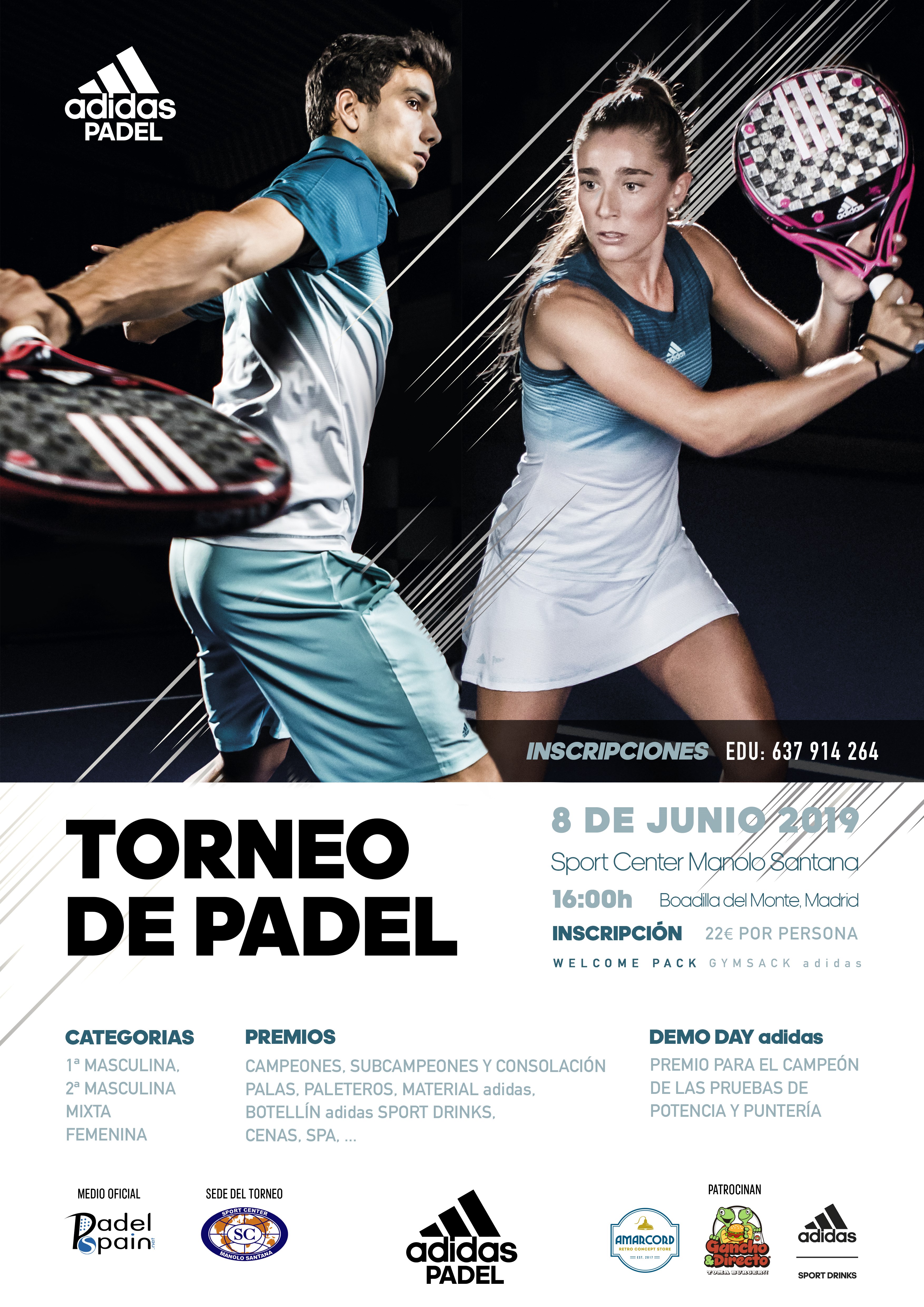 No te quedes únete al torneo que preparan el Center Manolo Santana y adidas padel