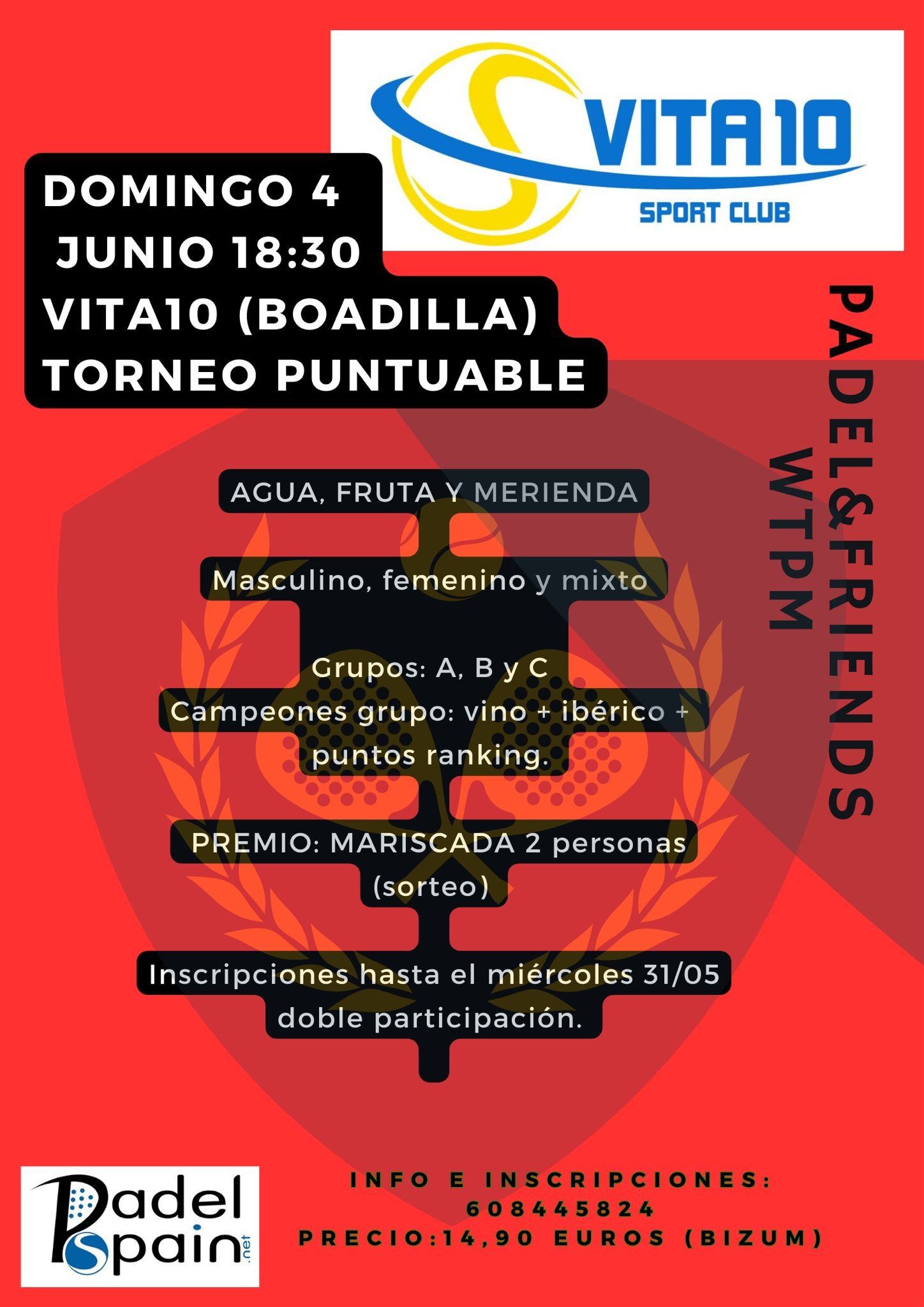 Torneo vita10 padel and friends 4 junio