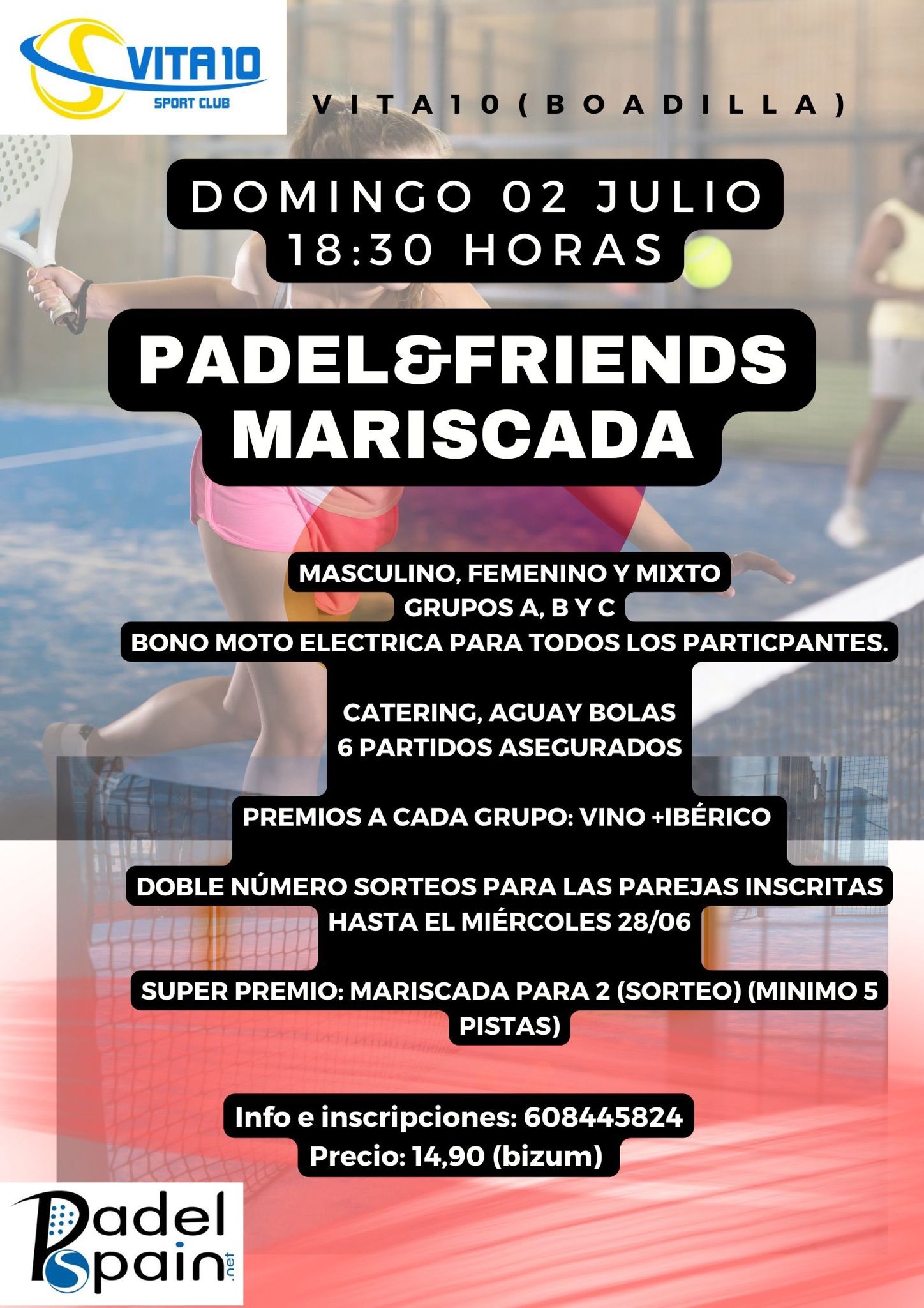 Torneo padel and friends vita 10 boadilla