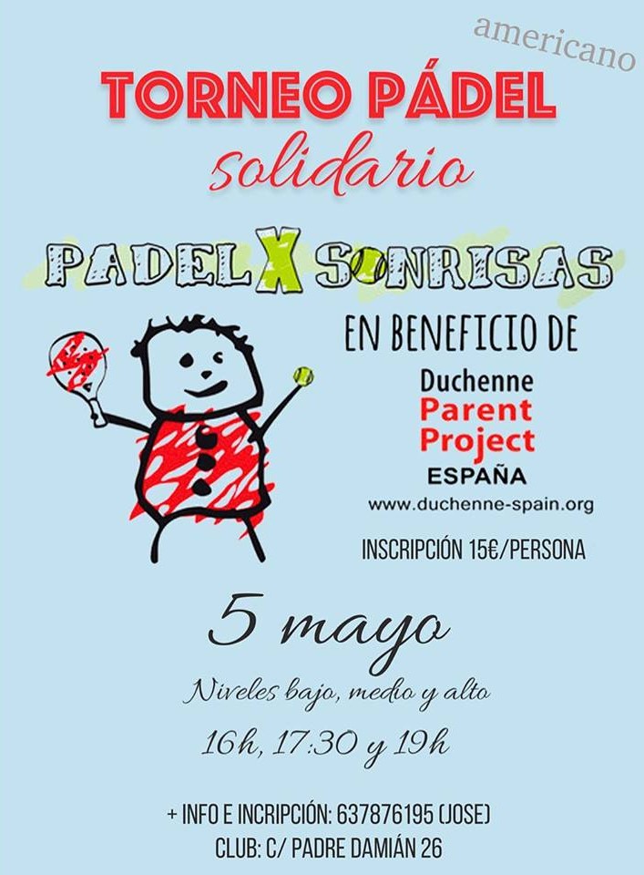 Cartel torneo solidario Duchenne Project