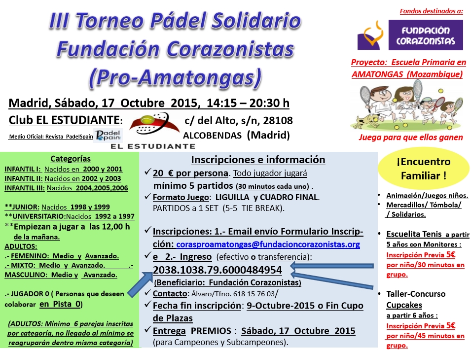 Tercera edicin del torneo solidario Fundacin Corazonistas