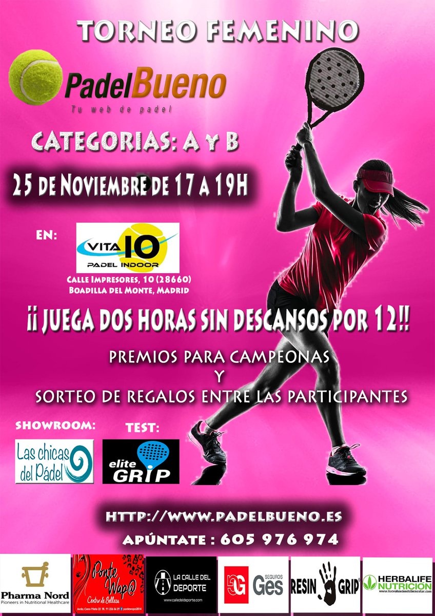 Torneo padel femenino Vita10 noviembre