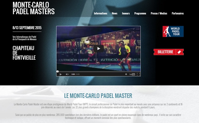 El Monte-Carlo Masters muestra su web oficial