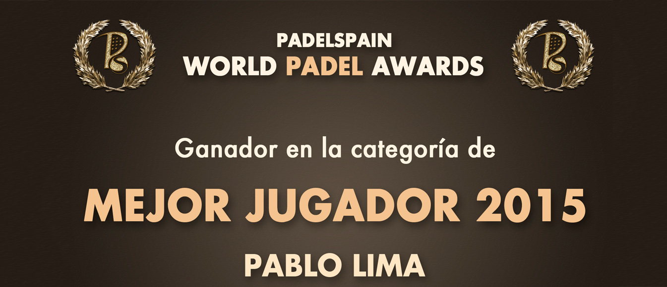 Pablo Lima, Mejor Jugador en los PadelSpain World Padel Awards