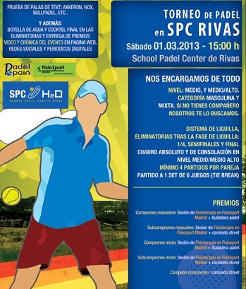Llega el I Torneo Time2padel en Rivas
