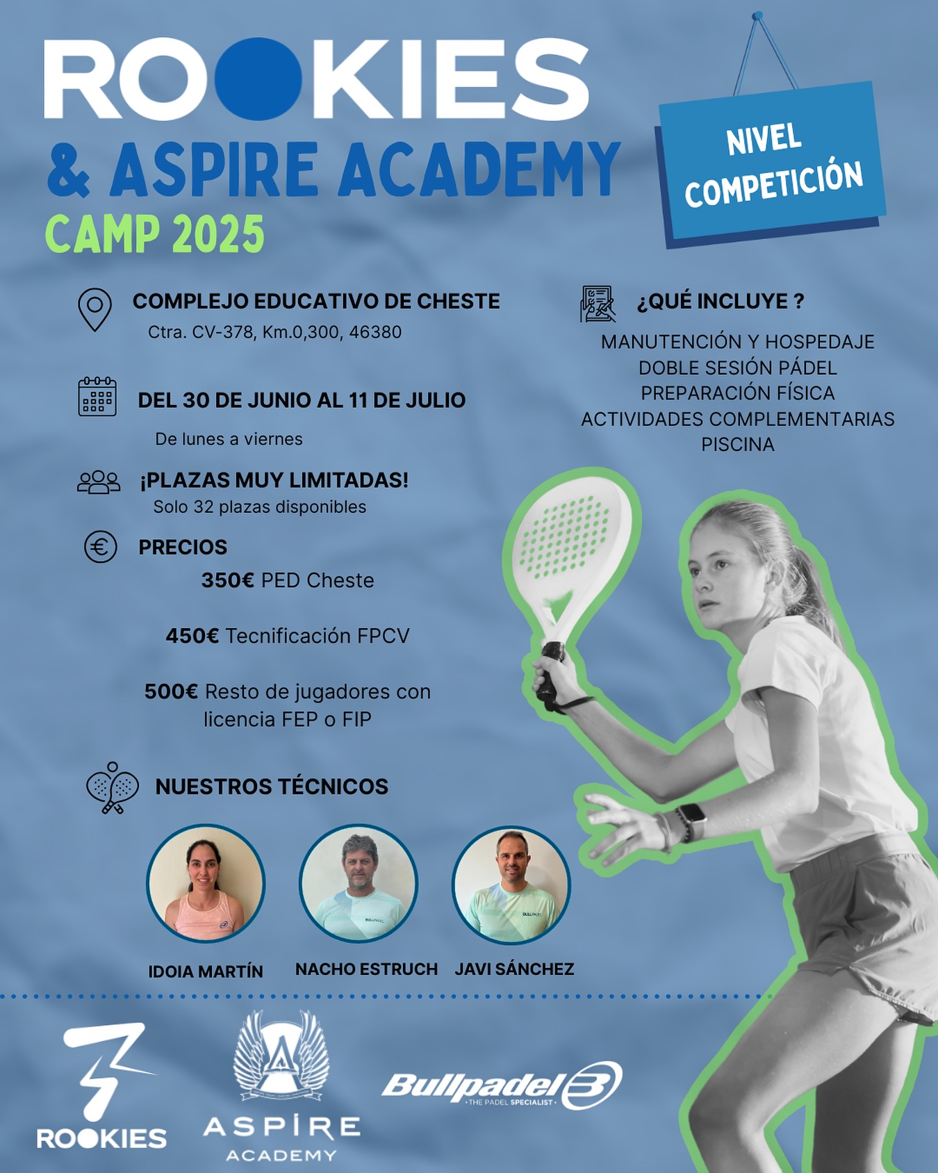 Cartel rookis Academy Padel CV 2025