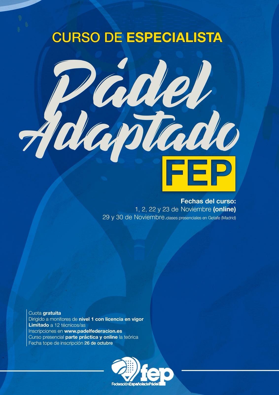 Curso FEP en pádel adaptado 2025
