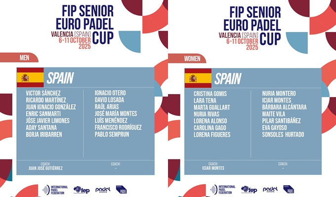 Equipos españa europeo senior 2025 dentro