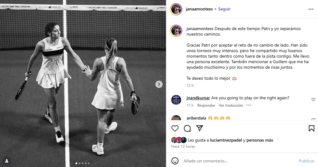 Separación Jana Montes y Patricia Martínez 2025 