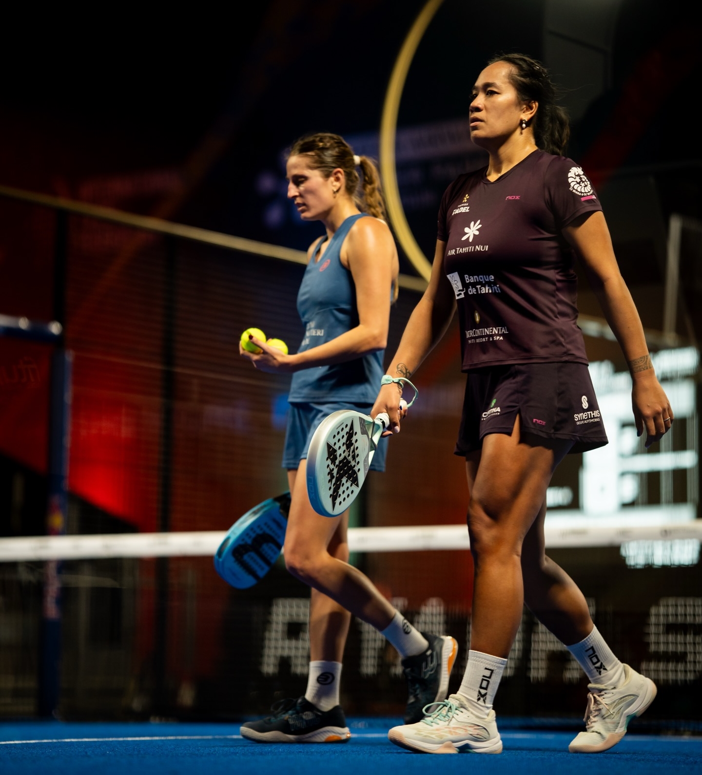 Giorgia Marchetti y Léa Godallier previas Riad Premier P1 2026