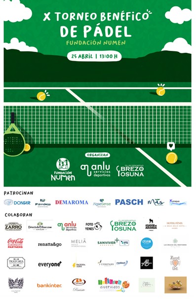 Cartel benéfico torneo Fundación Numen 2026