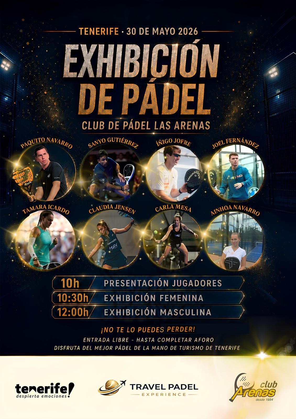 Cartel exhibición pádel Canarias 2026