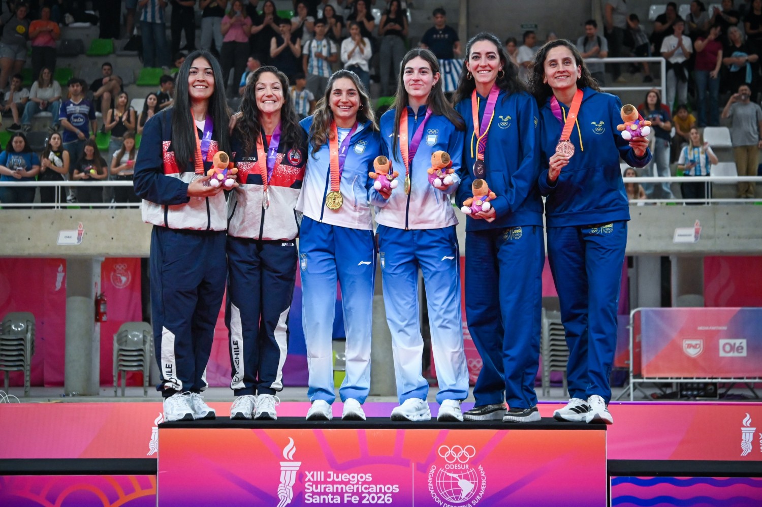 Podio chicas Juegos Suramericanos pádel 2026