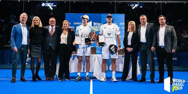 Entrega títulos Malmö Open Galán y Lebrón