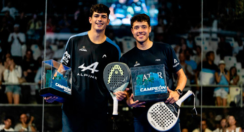 Arturo y Agus: ''Hemos tenido que reinventarnos porque en el primer set Ale y Fede han sido muy superiores''
