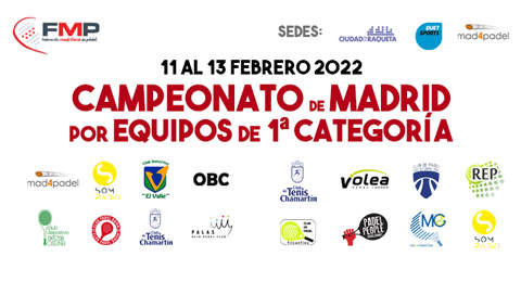 Fiesta grande en el pádel madrileño: llega el Cto. por Equipos de 1ª
