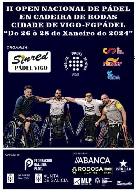 Cartel II Open Nacional padel en silla de ruedas Vigo