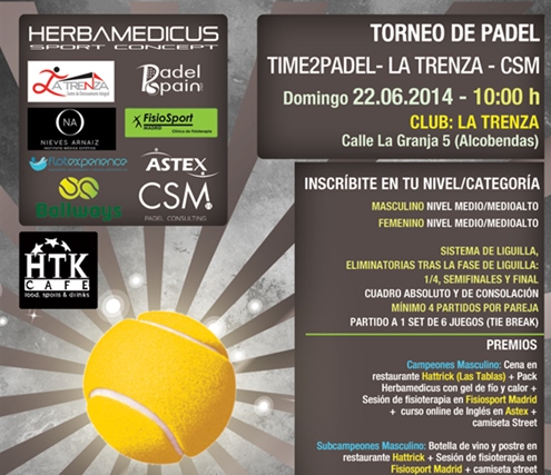 Torneo inaugural para estrenar el Club de Pádel La Trenza