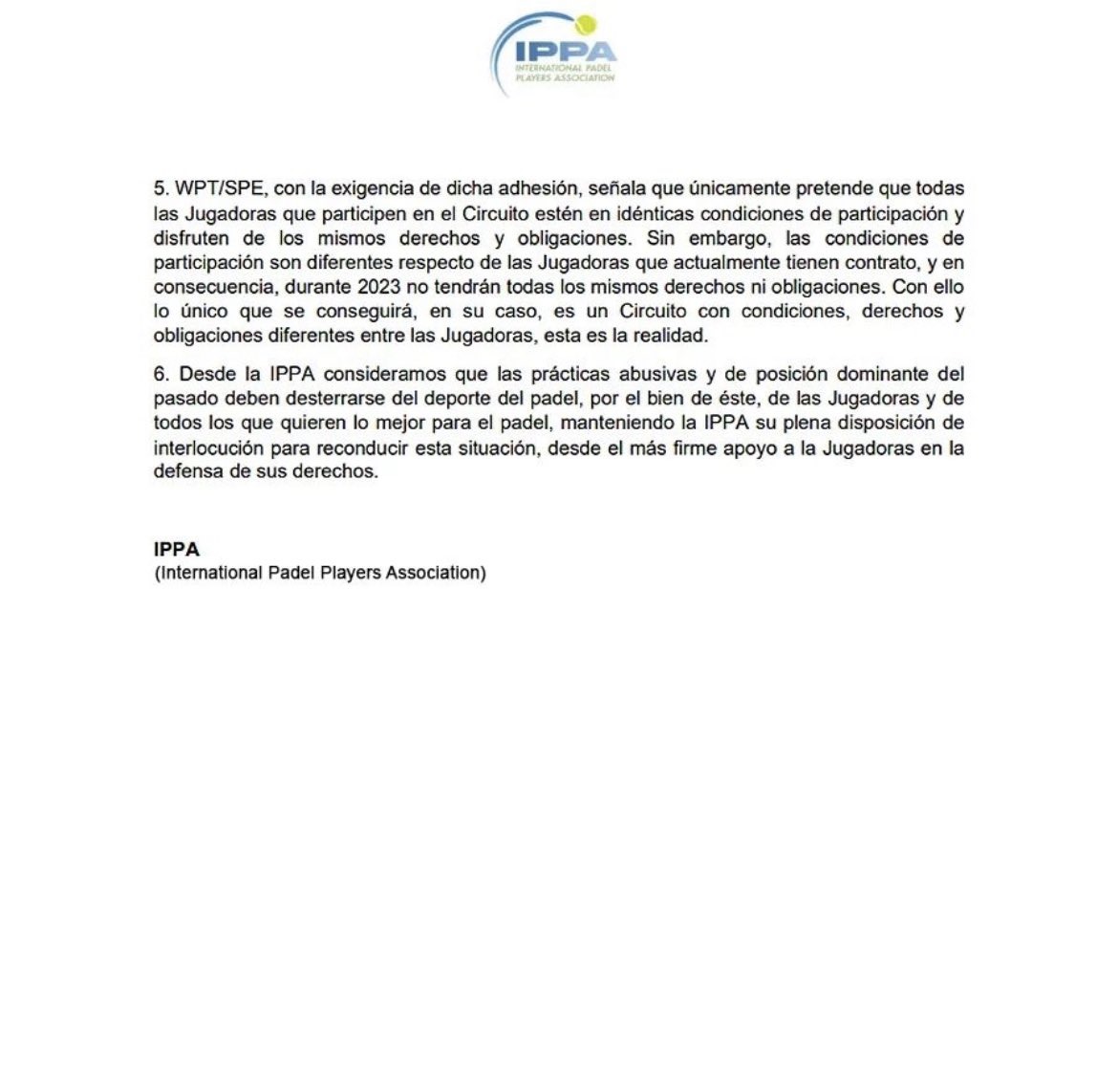 Comunicado IPPA chicas parte 2