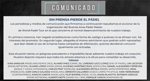 Carta abierta de la prensa: comunicado conjunto para poner fin a las amenazas y coacciones